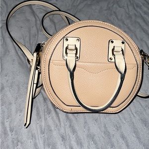 Small round tan crossbody